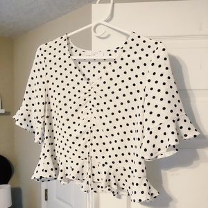 Boutique polka dot top